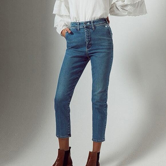 Anthropologie x Pilcro The Cigarette High-Rise Slim Straight Jeans - 26x25 - Picture 1 of 7